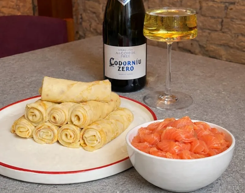 Maslenitsa set with salmon gravlax